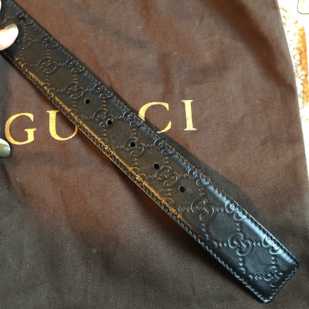 Gucci Black Guccisima leather belt -40/100 - Picture 6 of 6